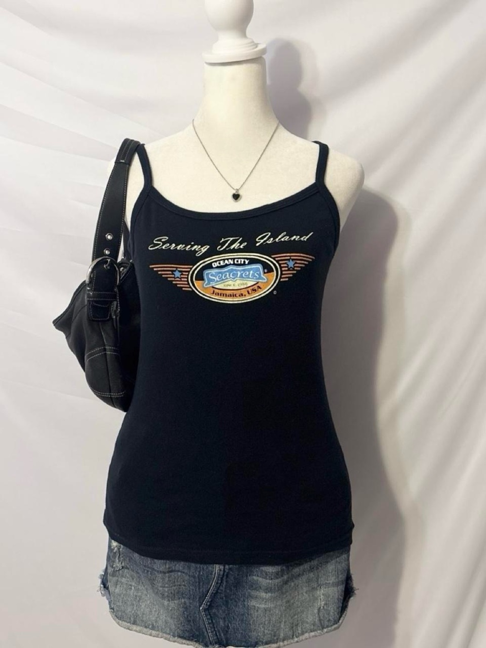 Y2k Black American Apparel Jamaica Tank Top
